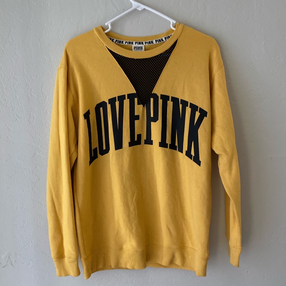 pink mesh sweater